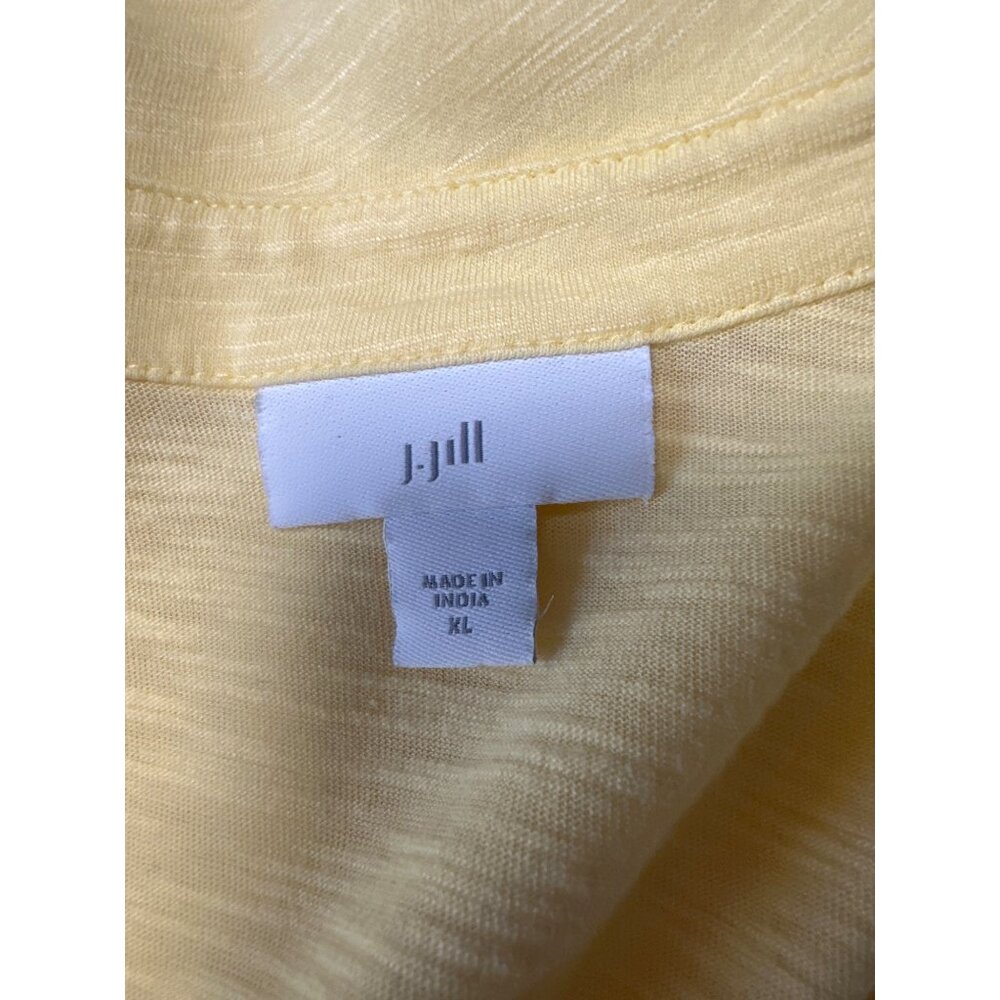 J. Jill Women's Yellow Collared Sleeveless Button-Down Shirt Top XL - Picture 5 of 9